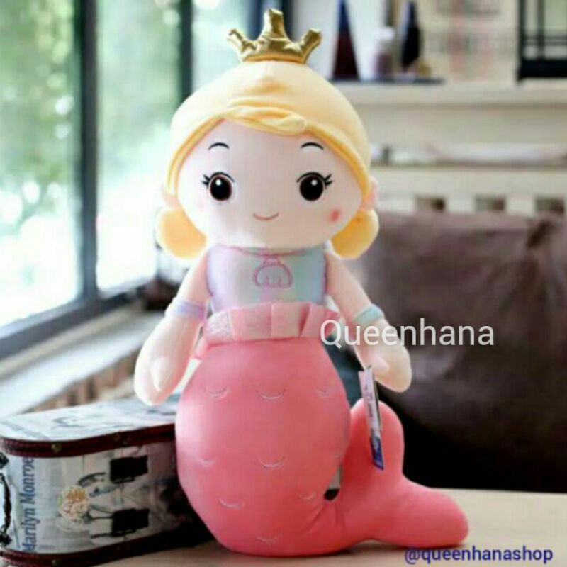 Boneka Karakter Mermaid lucu Bahan Soft Lembut Dan Elastis XL 50cm Jumbo 70cm Giant 90cm