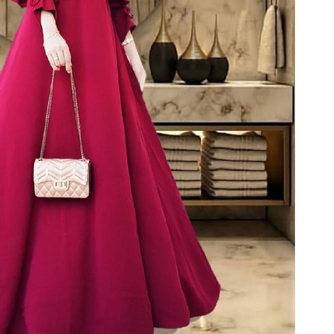 [R.A] Caca Dress Carita Maxy | Sabrina Dress l Gamis Muslim Wanita