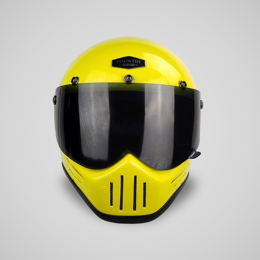 Jual Helm Custom Classic Simpson M30 Flat Visor Retro Vintage Klasik