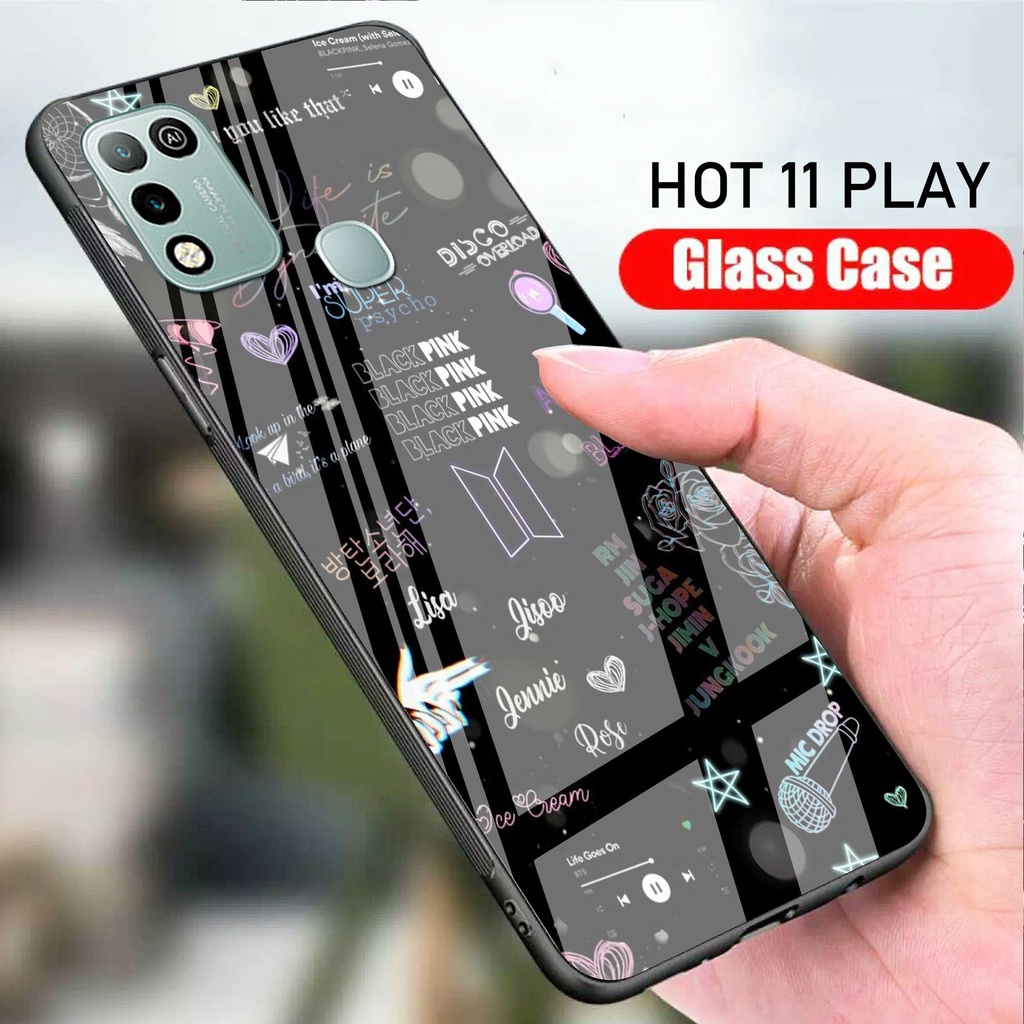 [N34] Softcase Glass Kaca Infinix Hot 11 Play - Case Hp Infinix Hot 11 Play - Casing Hp Infinix Hot 