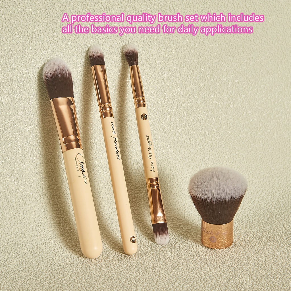 Set Brush Makeup Bahan Bulu Lembut Untuk Bedak concealer Blush Eyeshadow