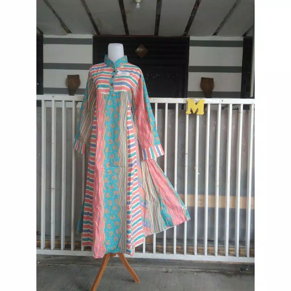  Gamis  batik  longdress hanna Shopee  Indonesia