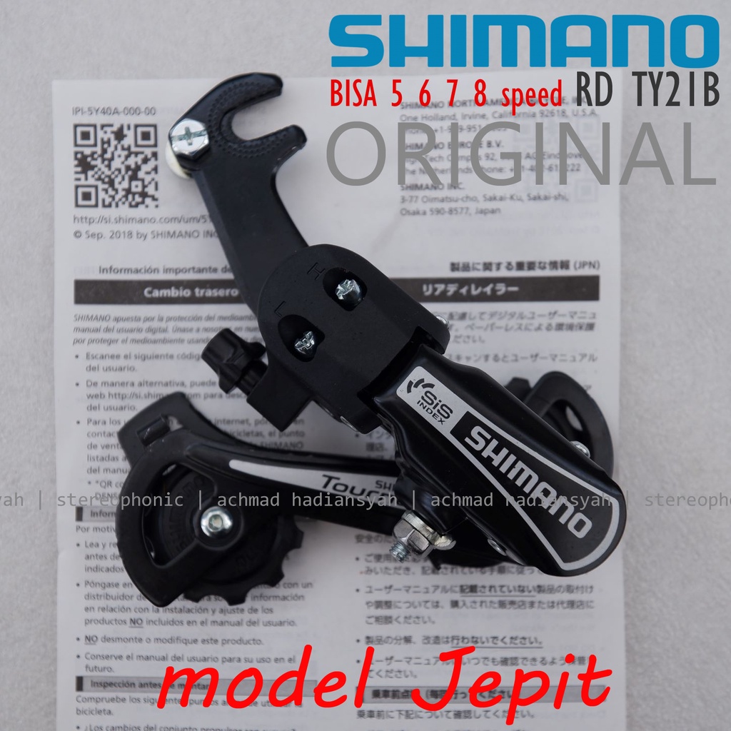 Original SHIMANO Model Jepit.. RD SHIMANO TY21B BISA untuk 5 6 7 8 speed RD Jepit SHIMANO TY21 RD SH