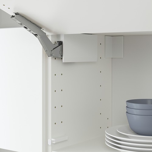 UTRUSTA Engsel 2 pcs dengan push-opener untuk pintu horizontal putih