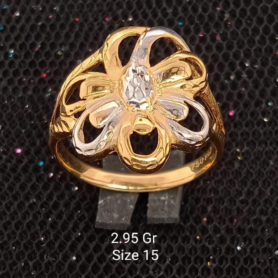 Cincin Emas 17K - 2.95 Gr Kadar 750 - 1827