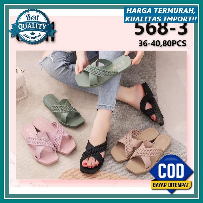Sandal Slip On Wanita Sandal Selop Sendal Slop Wanita Kekinian Sendal Santai Kokop Teplak Wanita Ter