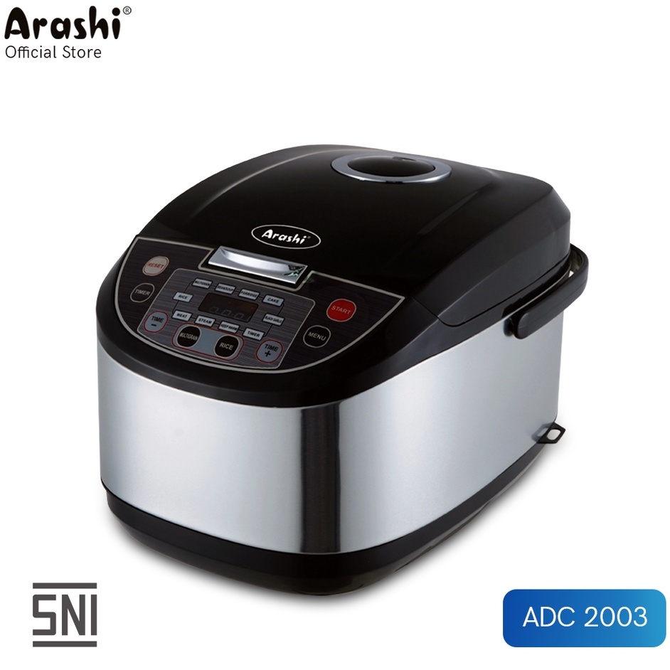 Arashi ADC2003 Rice Cooker Digital / Magic Com Digital 2 Liter 8 in 1