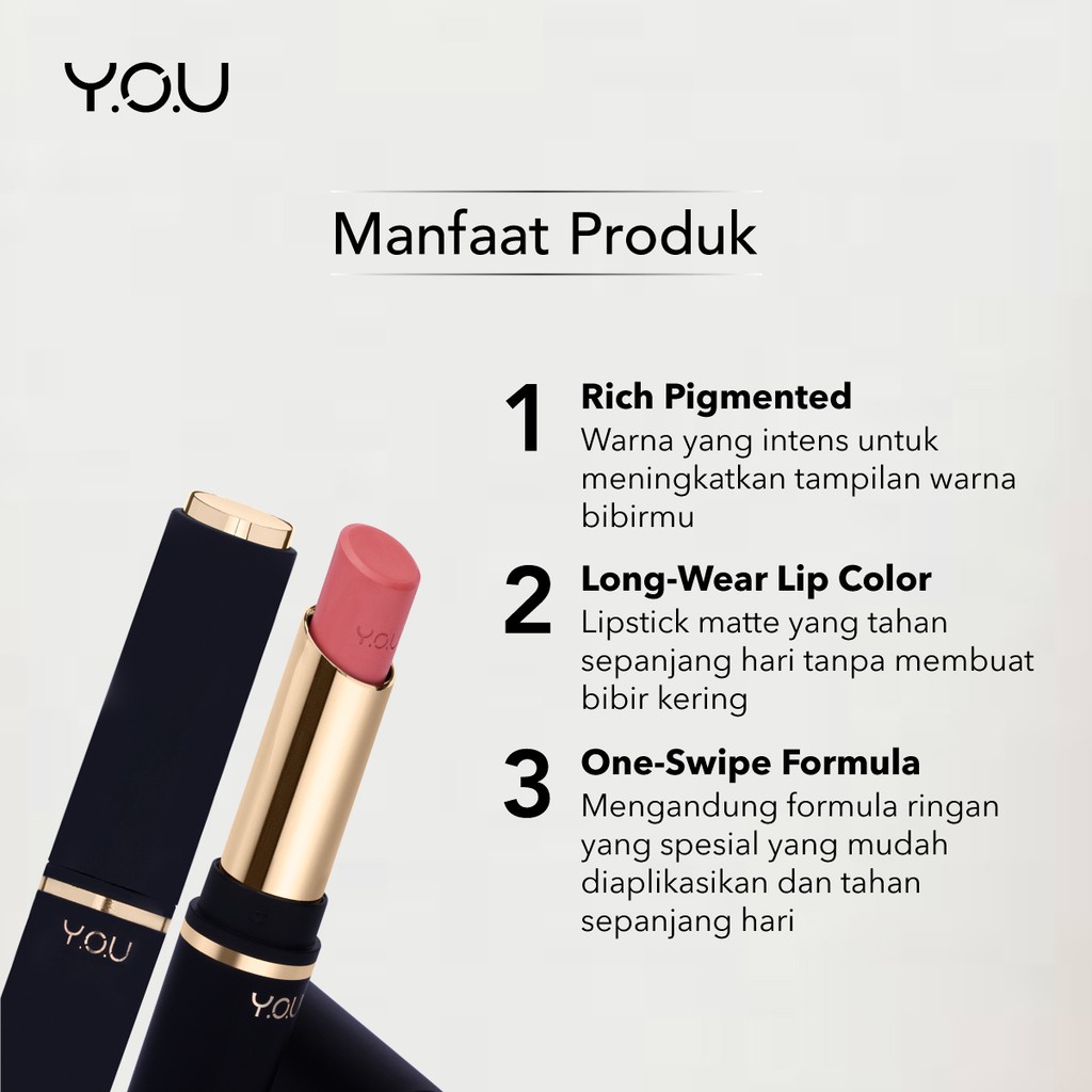 ✿ELYSABETHME✿ Y.O.U Supreme Lipstick Matte Tahan Lama mattee cair transferproof anti luntur