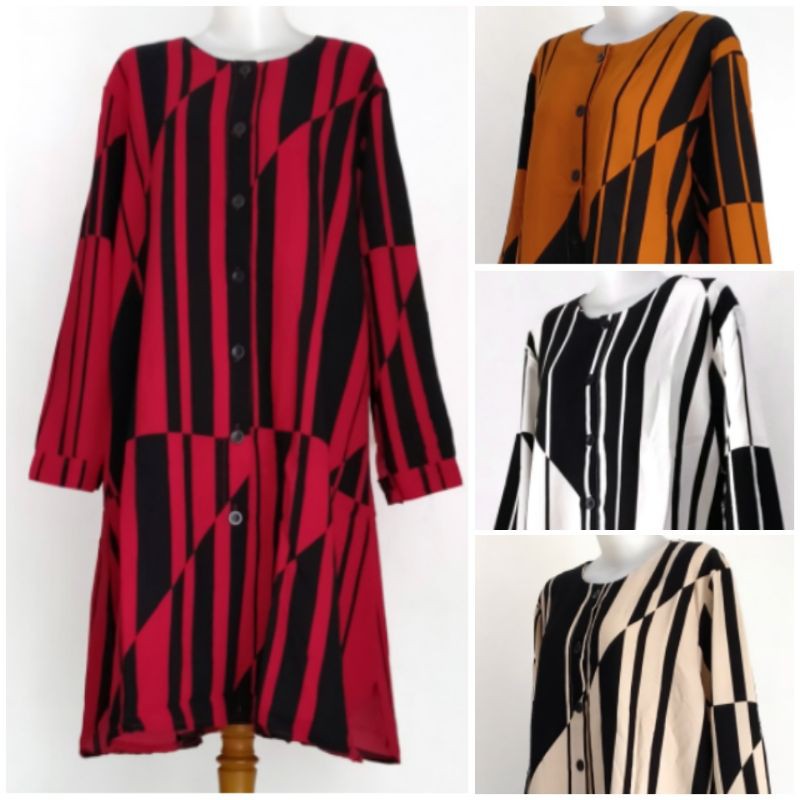 Ananda Tunik Jumbo Wanita LD 120 Motif Salur | Tunic busui