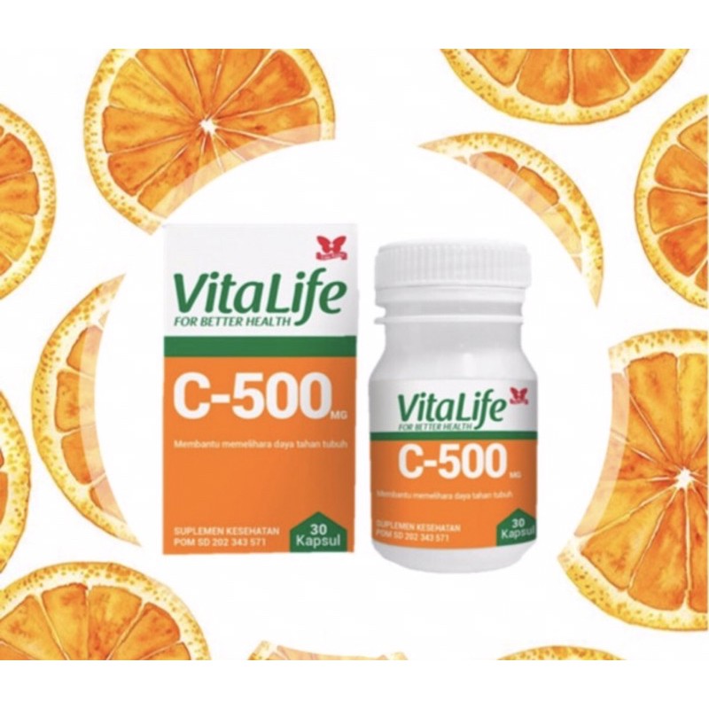 Vitalife 500 mg 30 tablet ( vit c 500 mg tidak perih di lambung )