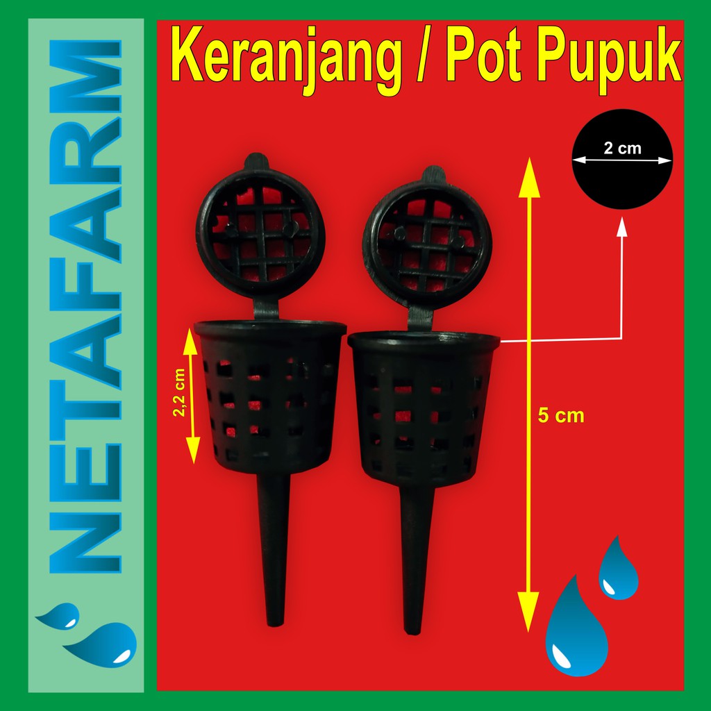 Keranjang pupuk / Pot pupuk / Tempat pupuk - Hitam Satuan