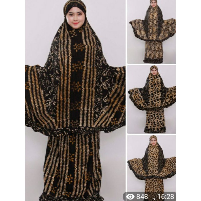 mukena cap batangan jumbo rayon samitex