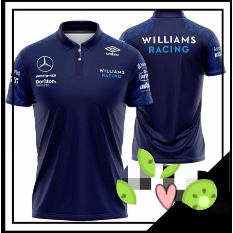 Poloshirt/Tshirt kaos Kerah F1 Mercedes Team William