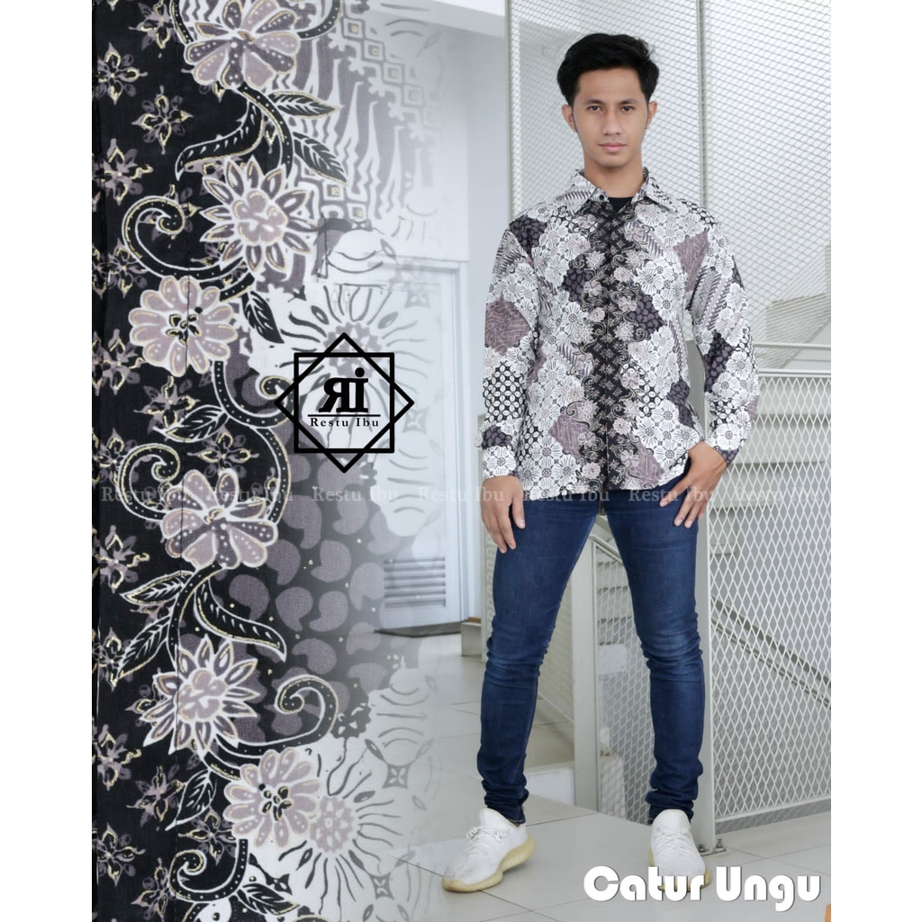 LB Kemeja Batik Pria Modern Kemeja pria Batik pria modern  Batik mewah Batik pesta