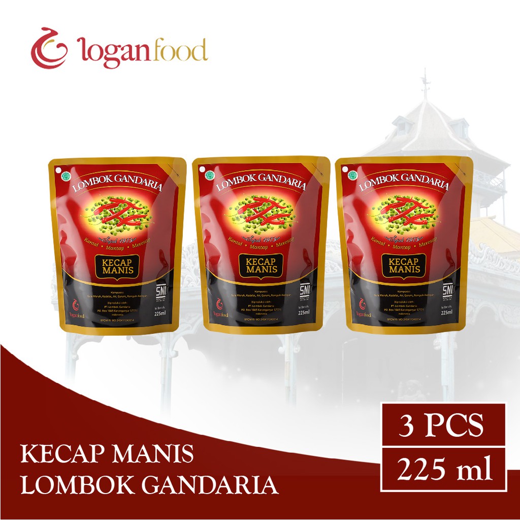

Lombok Gandaria Paket Hemat Kecap Manis Pouch 225 ml isi 3