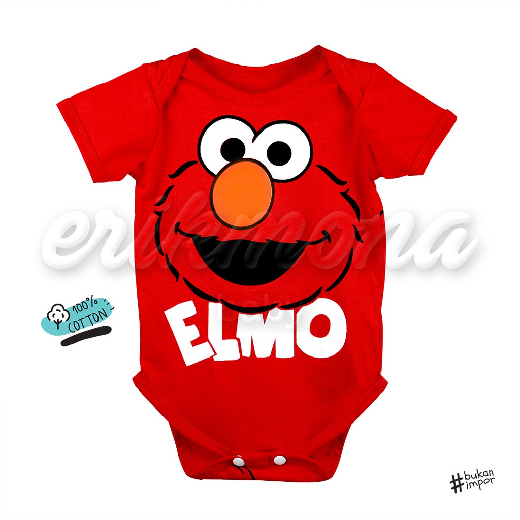 baju anak baju bayi jumper bayi karakter elmo lucu murah