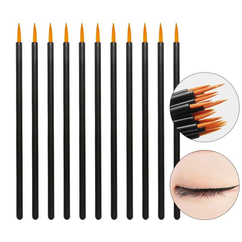 Mysterygirl - Disposable Eyeliner dan Lipliner Brush / Disposable Lip Wand Brush Eyebrow Spons Eyelash Brush