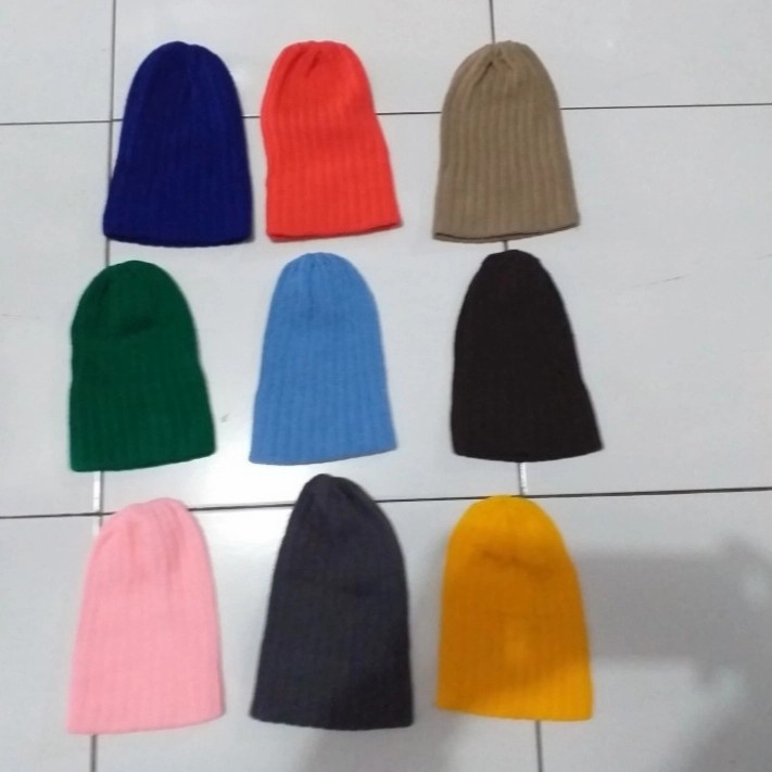 Topi Kupluk Rajut Warna Anak Dewasa Bordir Nama Suka suka / Beanie Hat