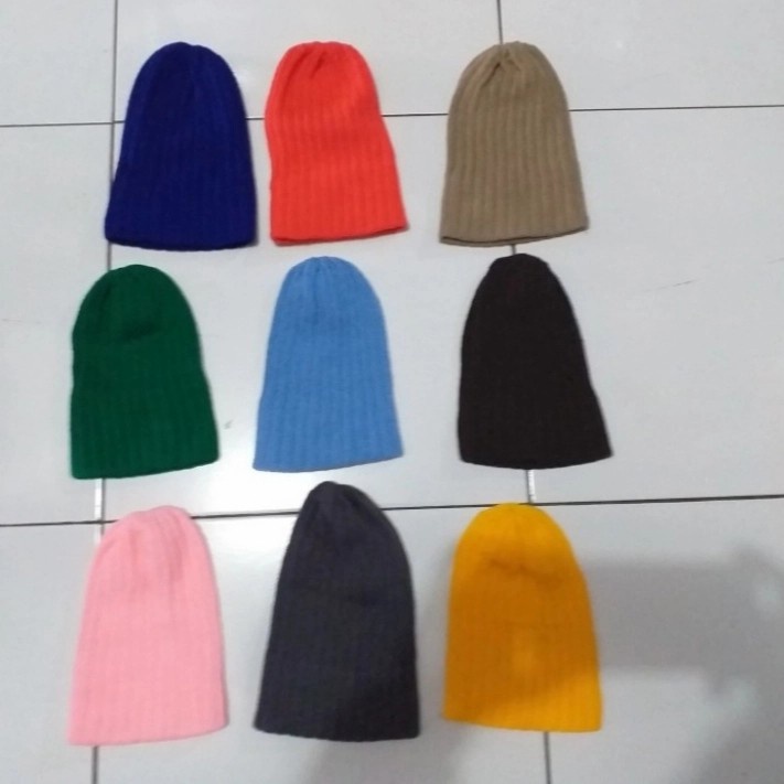 Topi Kupluk Rajut Warna Anak Dewasa Bordir Nama Suka suka / Beanie Hat LUCUUUU^^^