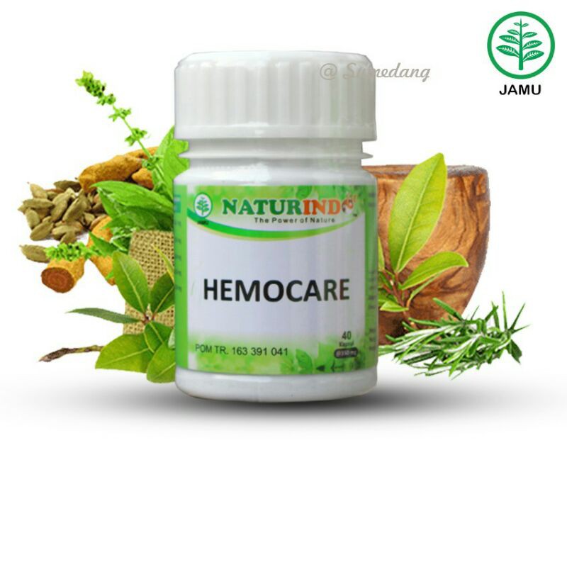 HEMOCARE obat herbal ambien ambeyen anus bengkak lecet dengan gejala susah bab panas benjolan nyeri dan radang isi 40 kapsul-4