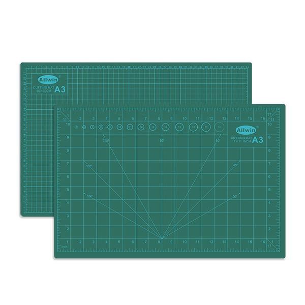 Cutting Mat PVC / Alas Potong CM-A3 Hijau Pink Self Healing Double Side