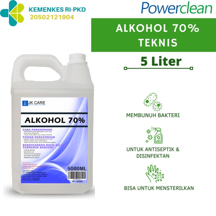 ✨COD✨ Alkohol Teknis 70% 5 Liter