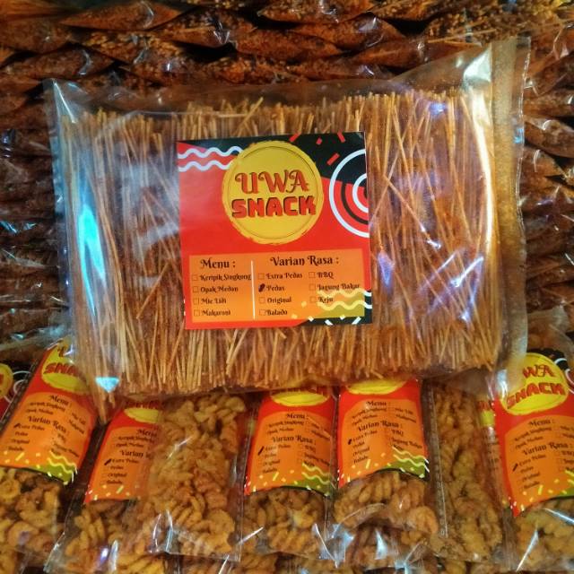 MIE LIDI DAN MAKARONI SPIRAL 1KG UWA SNACK