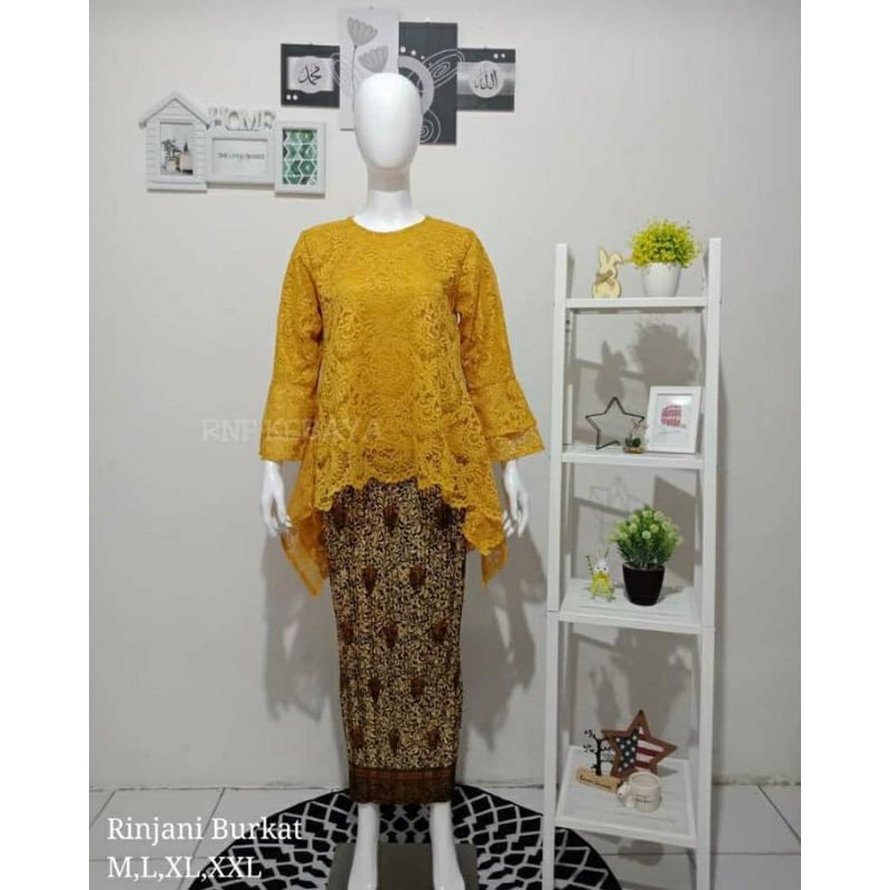 IndahKebaya | SET KEBAYA RINJANI BROKAT MODERN / KEBAYA WISUDA / TERMURAH KEKINIAN / REAL PICTURE