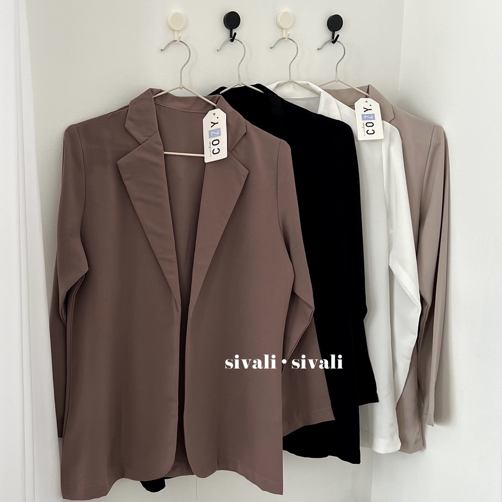 SIVALI Jane Blazer 2048 - Korean Blazer Wanita Lengan Panjang - Outer Blazer - Blazer Kerja