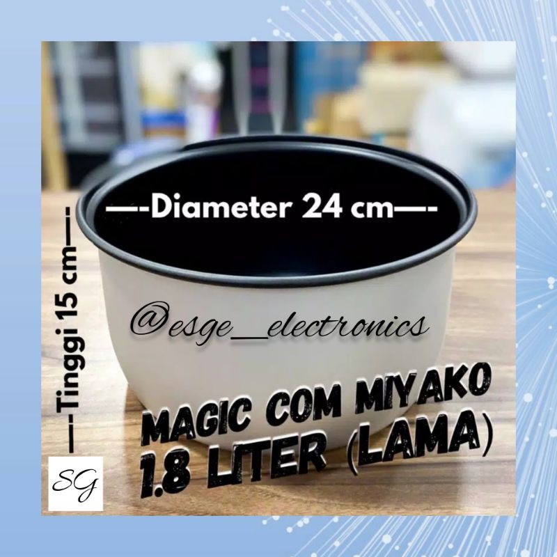 ORIGINAL PANCI MAGIC COM MIYAKO 1.8 LITER TINGGI 15 CM PANCI TEFLON MIYAKO MCM 507 508 509 608 628