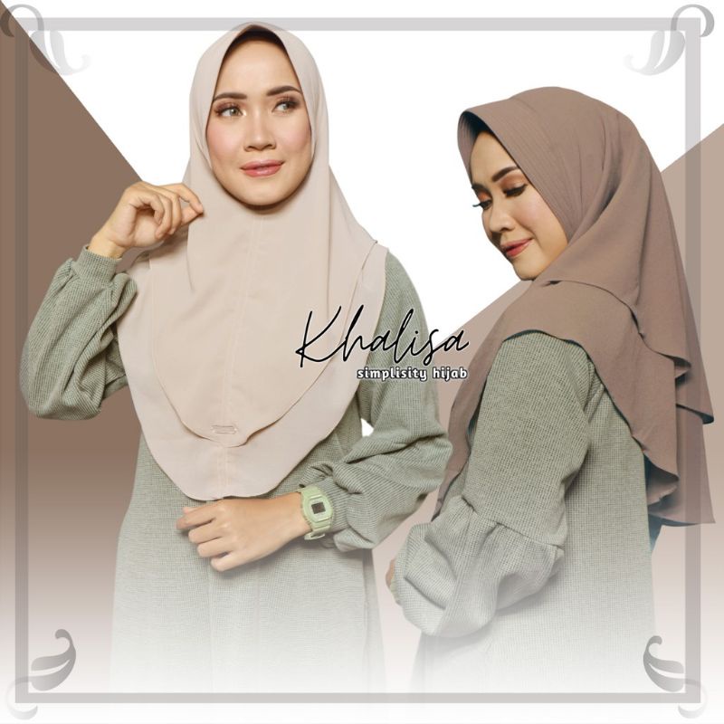 Hijab Khimar Mini 2 Layer Ceruty Babydoll Original Khalisa Hijab