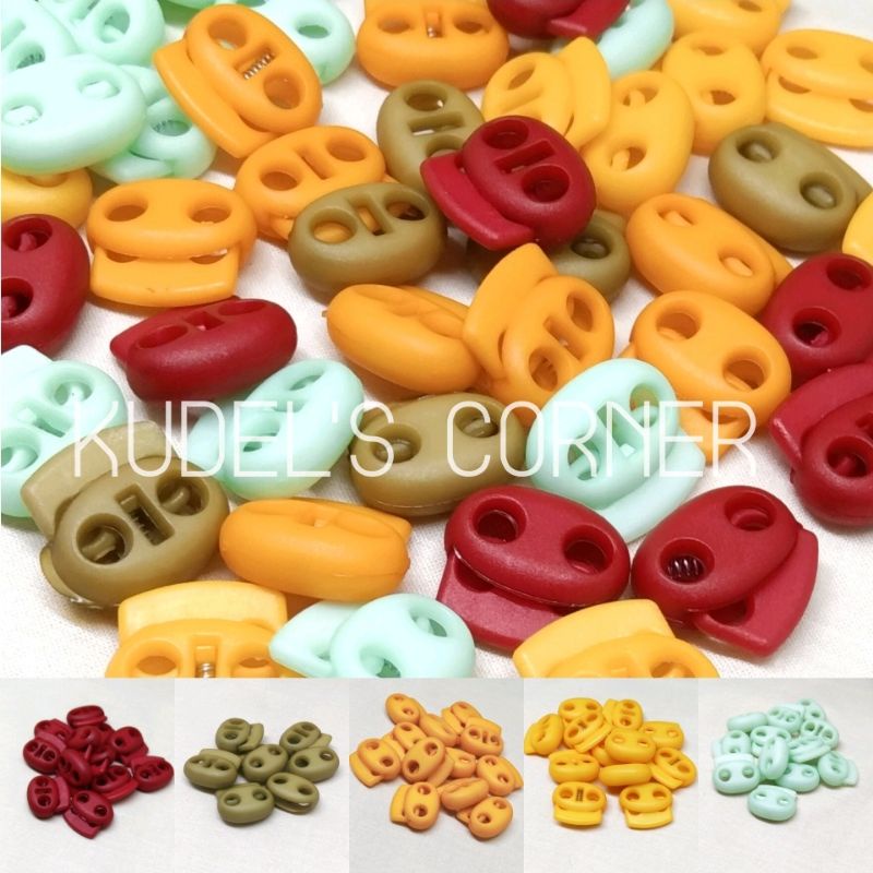 12pcs stopper kompo 2 lubang/ stopper tali masker