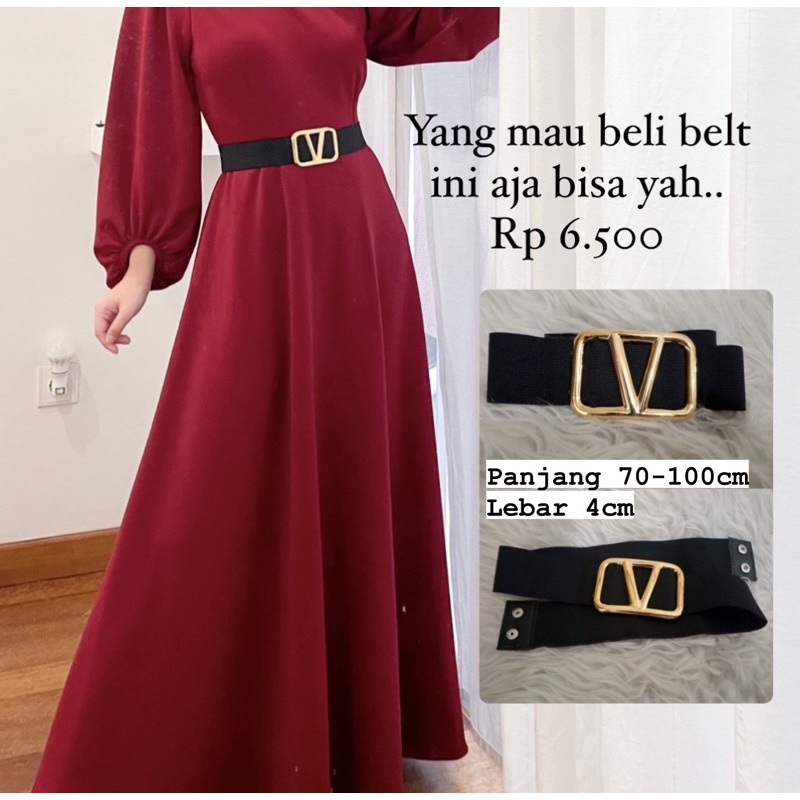 Vanesha Margaretta -  Belt V Karet Melar Stretch Fashion / Ikat Pinggang Fashion Wanita Karet