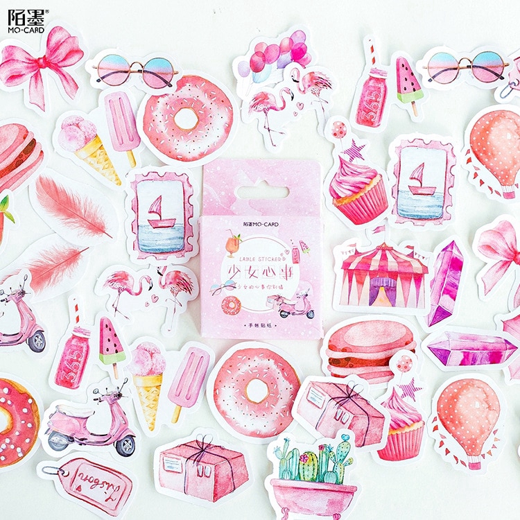 46Pcs Stiker Desain Anak Perempuan Lucu untuk Scrapbook 46Pcs Stiker Desain Anak Perempuan Lucu untuk Scrapbook