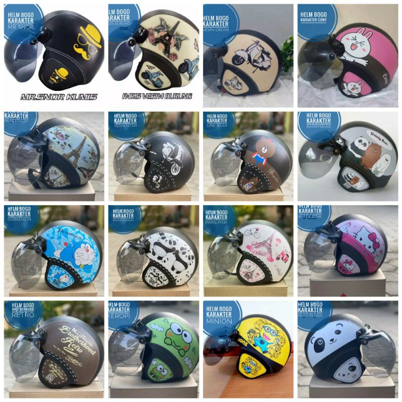 helm bogo dewasa karakter