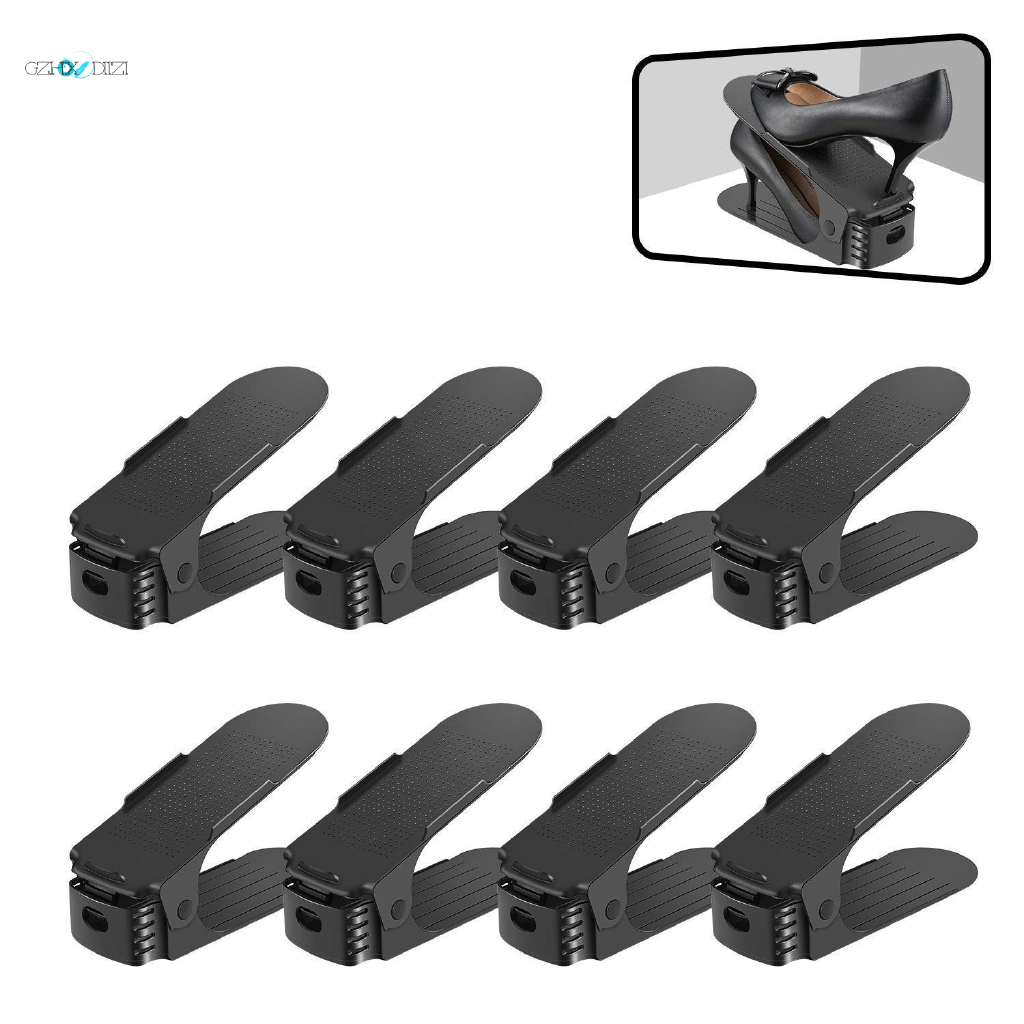 Adjustable Shoe Stand 3 Levels Adjustable Height Shoe Racks Shoe Organizer Space Saver Rack Storage Shoes Durable Stand Shoe Stacker Holder 8pcs Shopee Indonesia