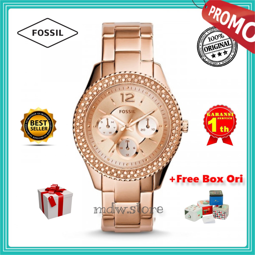 Type FS ES3590 ES 3590 Rosegold Jam Tangan Wanita