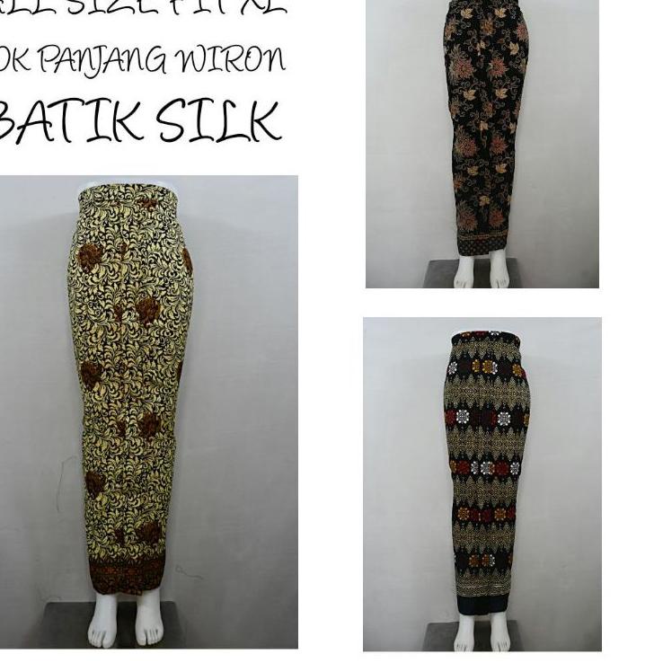 ✈ Indah ROK SPAN PANJANG WIRU WIRON Batik Silk All Size Fit XL SR ➧