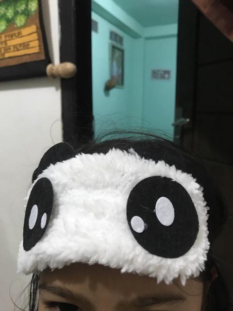 Bunda Cerdas  Penutup Mata Untuk Tidur Karakter Kartun Panda Lucu Cute Mengemaskan Deep Sleep Lelap