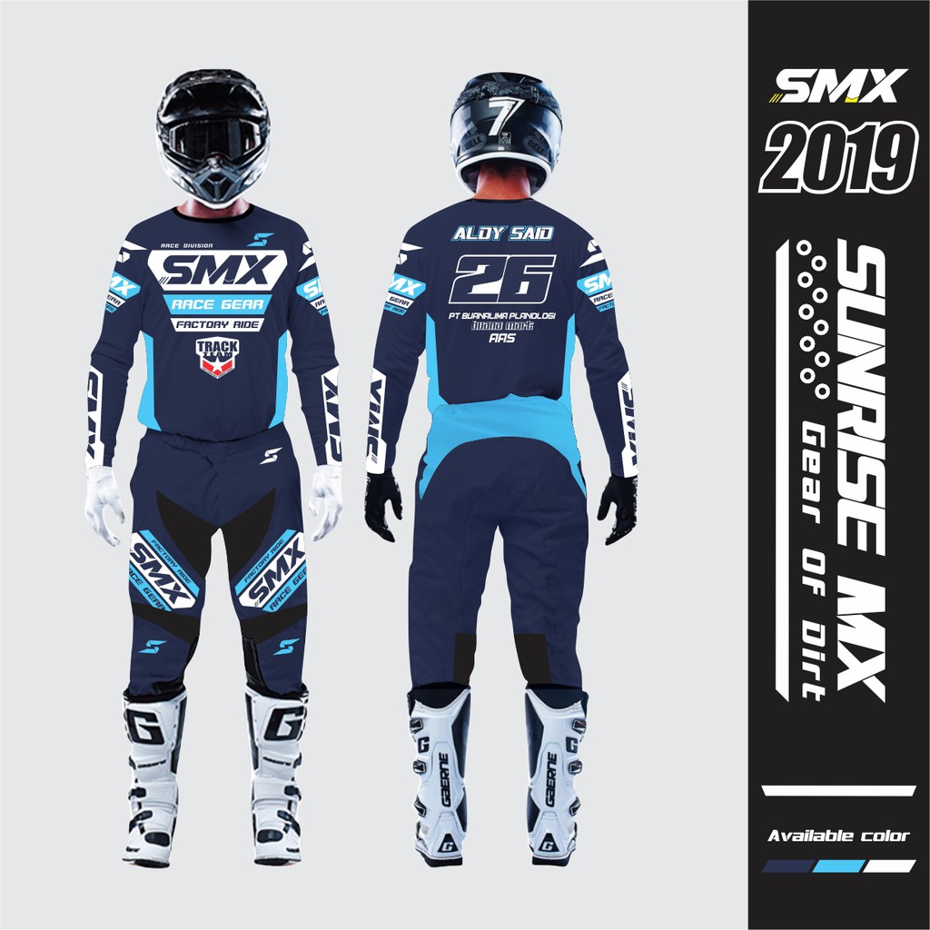 SMX DESIGN - JERSEY TRAIL MOTOCROS JERSEY SET JERSET TRAIL CUSTOM