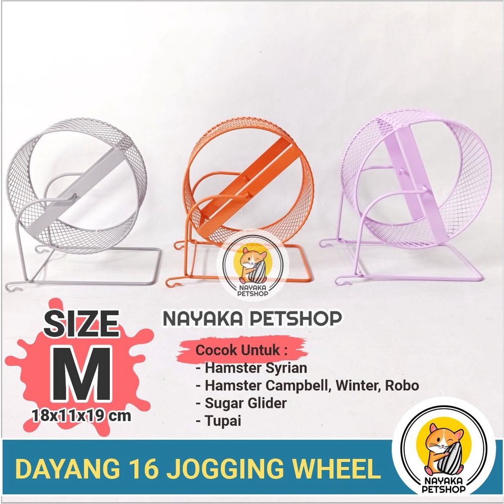 Dayang 16 Kincir Hamster Jogging Wheel Sugar Glider Roda Putar Tupai Mainan Rolling Hewan