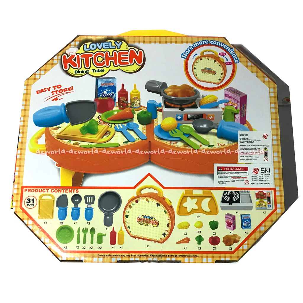 Mainan Koper Kitchen Box Dapur Anak Suitcase Travelling Dapur Bisa dilipat