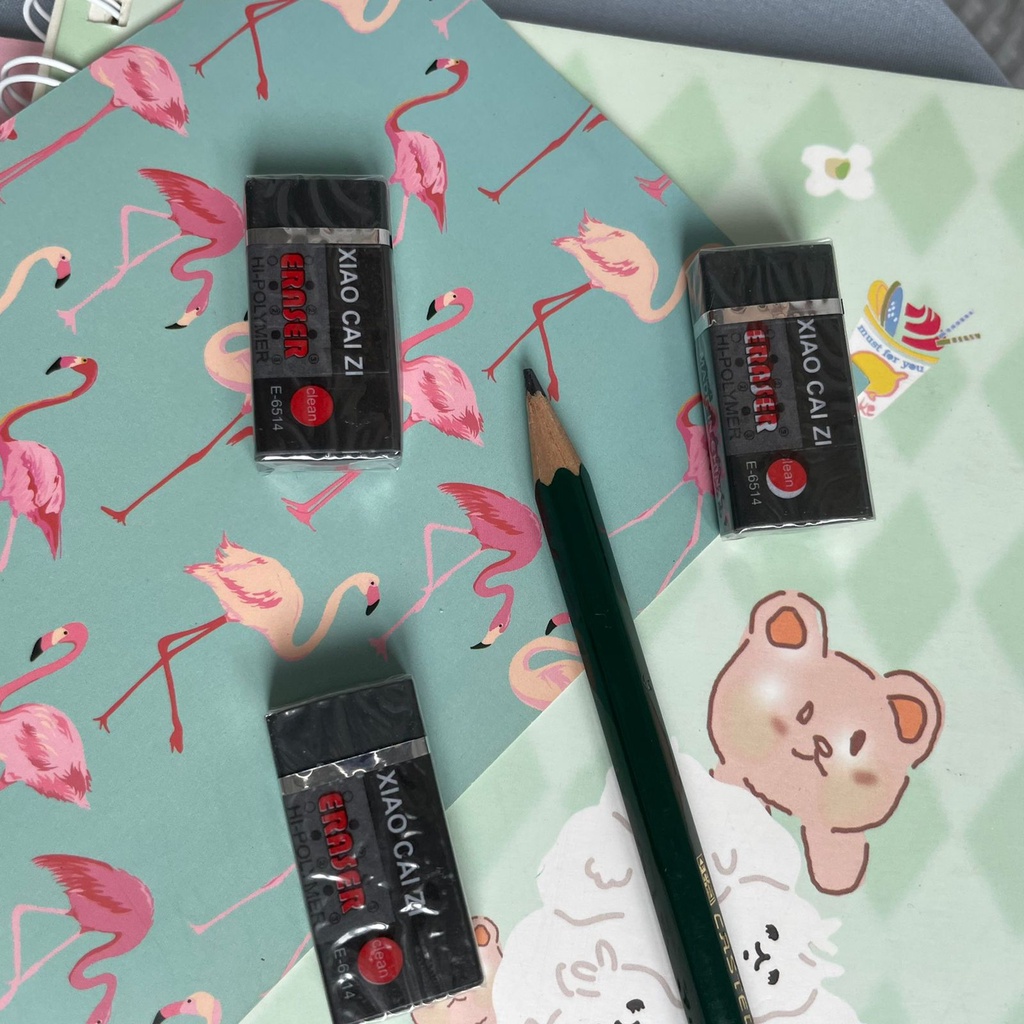 

TERSEDIA GROSIRAN 4 / 8 / 12 PCS KARET PENGHAPUS SETIP MERK XIAO CAI ZI HITAM KOTAK / HAPUSAN UNIK TERMURAH READY COD BISA GROSIR
