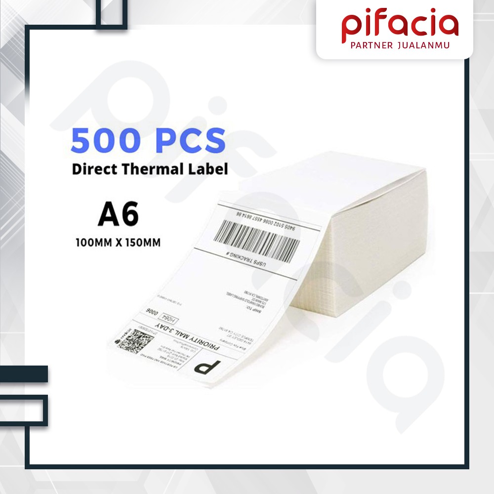 

Kertas Stiker Label Thermal Resi Pengiriman Barcode 10x15cm 100 x 150 mm A6