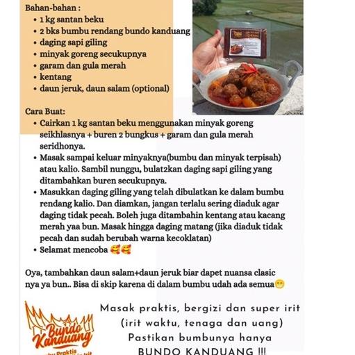 

【FRE⚡H】 BUMBU RENDANG / BUMBU PASTA INSTANT RENDANG BUNDO KANDUANG / BUMBU RENDANG ASLI PADANG produck terbaik