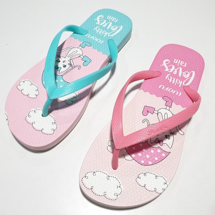 jelly sandal jepit luofu sendal wanita karet import F1159C67W