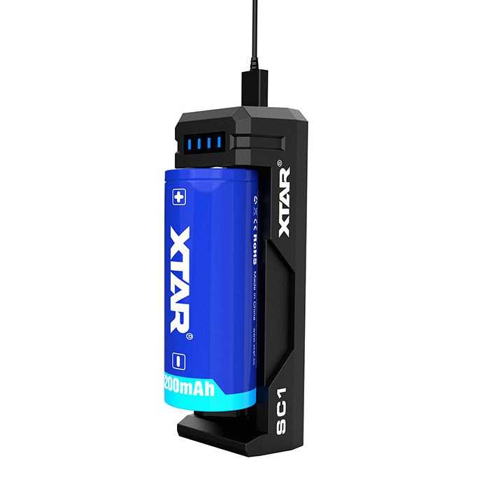 Xtar SC1 Charger Baterai 1 Slot for Li-ion 18650 18700 20700 26650