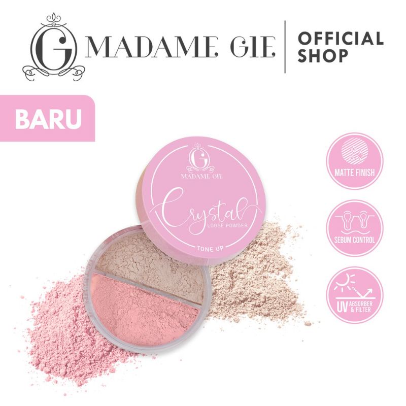 Madame Gie Crystal Loose Powder~Make Up Bedak Tabur