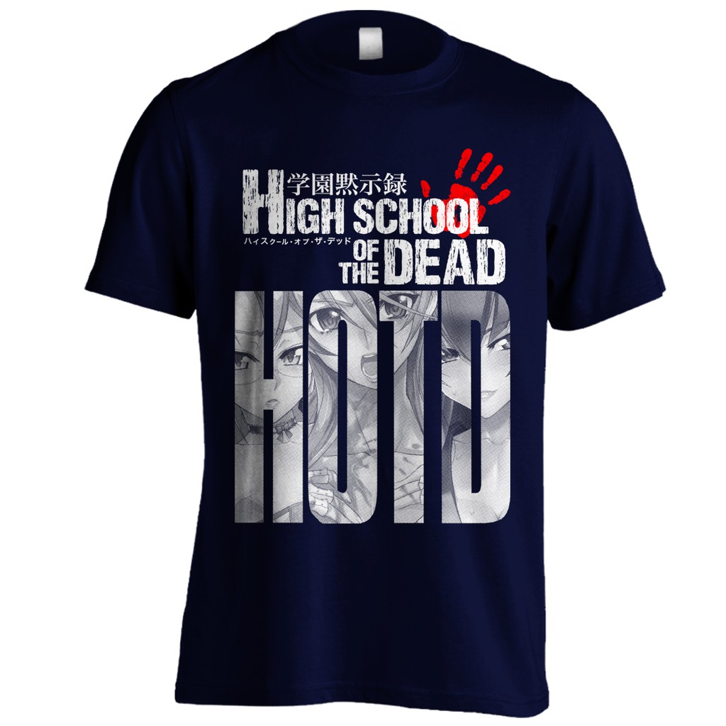Baju Kaos Distro  Highschool Of The Dead - C01 - Dongker XS - 6XL