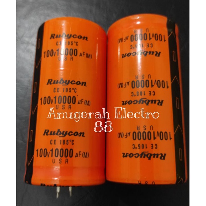 Elco 10000UF 100V 10000 UF 100 V RUBYCON ORANGE